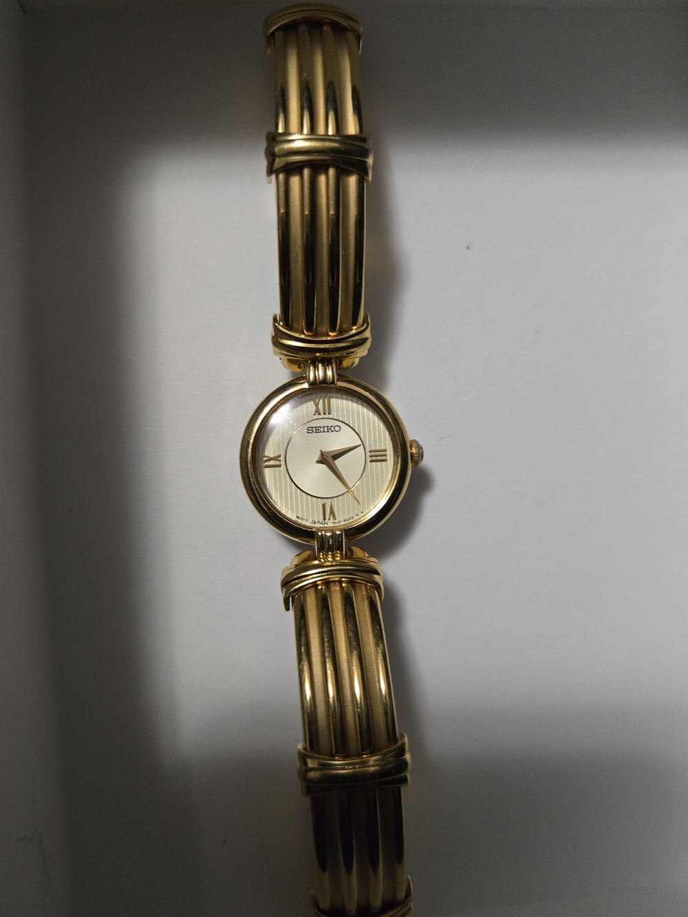 Seiko Gold-Tone Slim Bangle Women's Watch